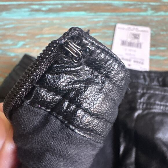 Free People Women's Fake Out Wrap Skirt Black Faux Leather NWT $78 Size 2 Sexy - Picture 8 of 11